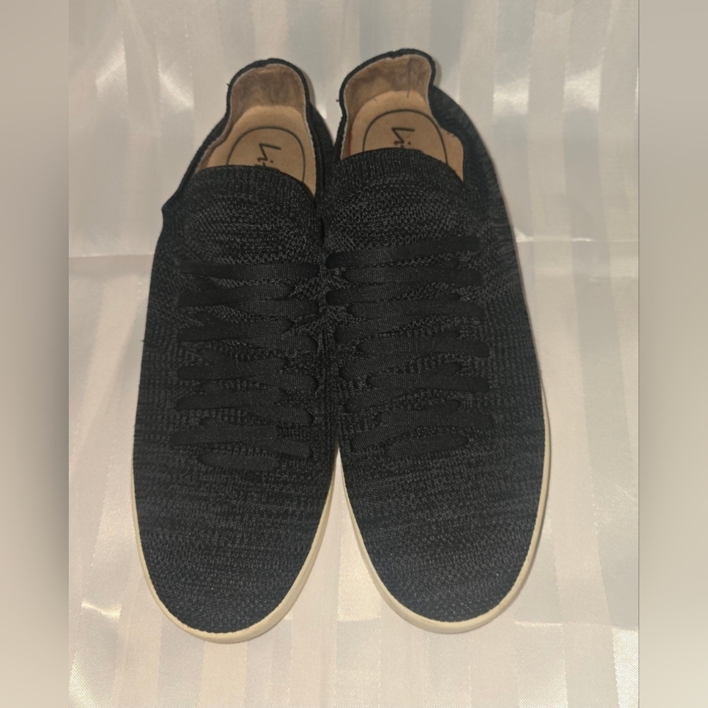 Life Stride Men's Black Sneakers with White Sole
